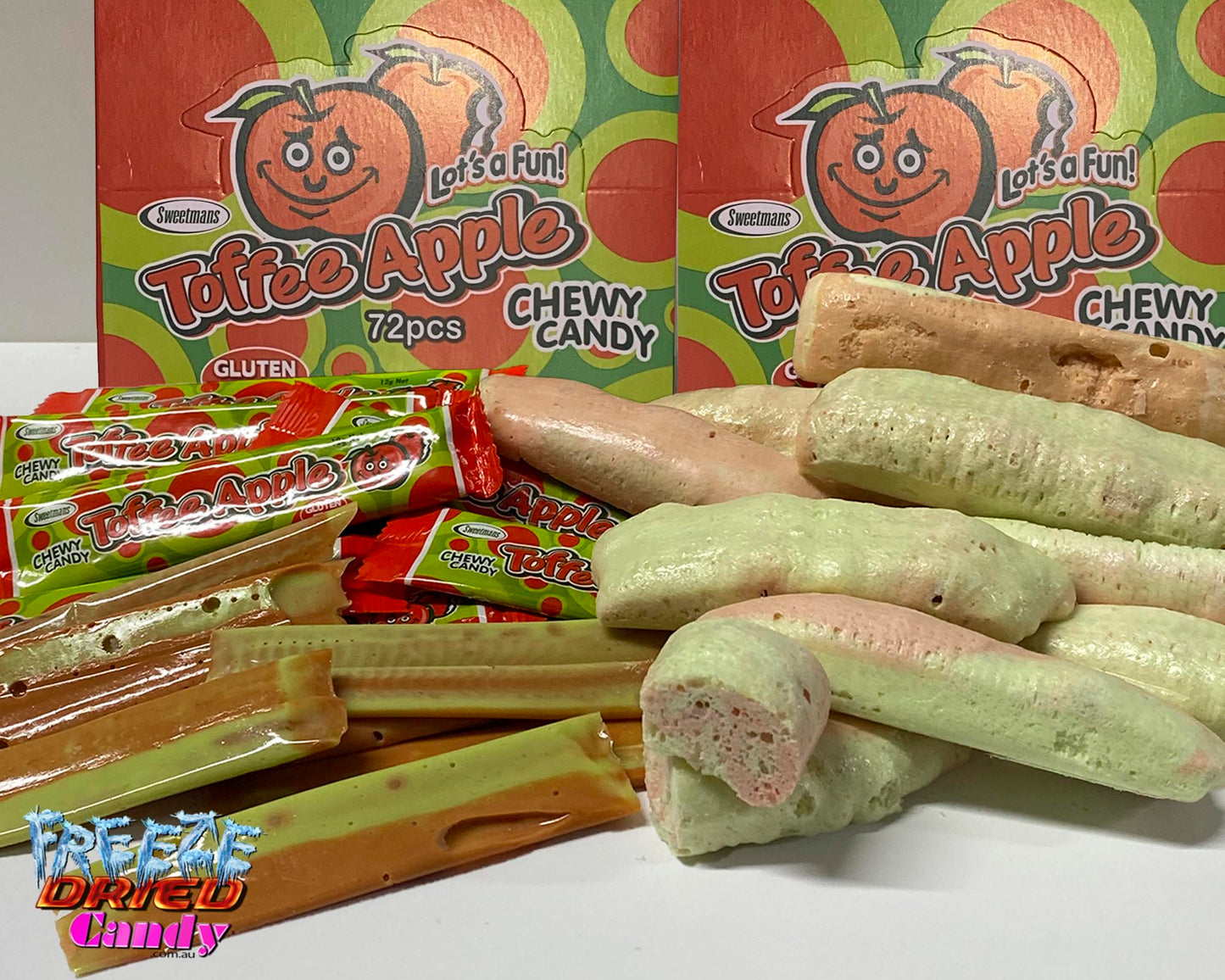 Freeze Dried Toffee Apple Bars- Freeze Dried Candy Lollies Sweets Treats & Ice Creams