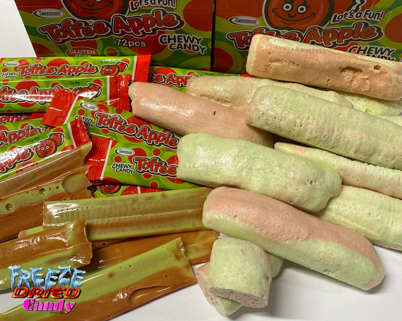 Freeze Dried Toffee Apple Bars 6.95 Freeze Dried Candy Lollies