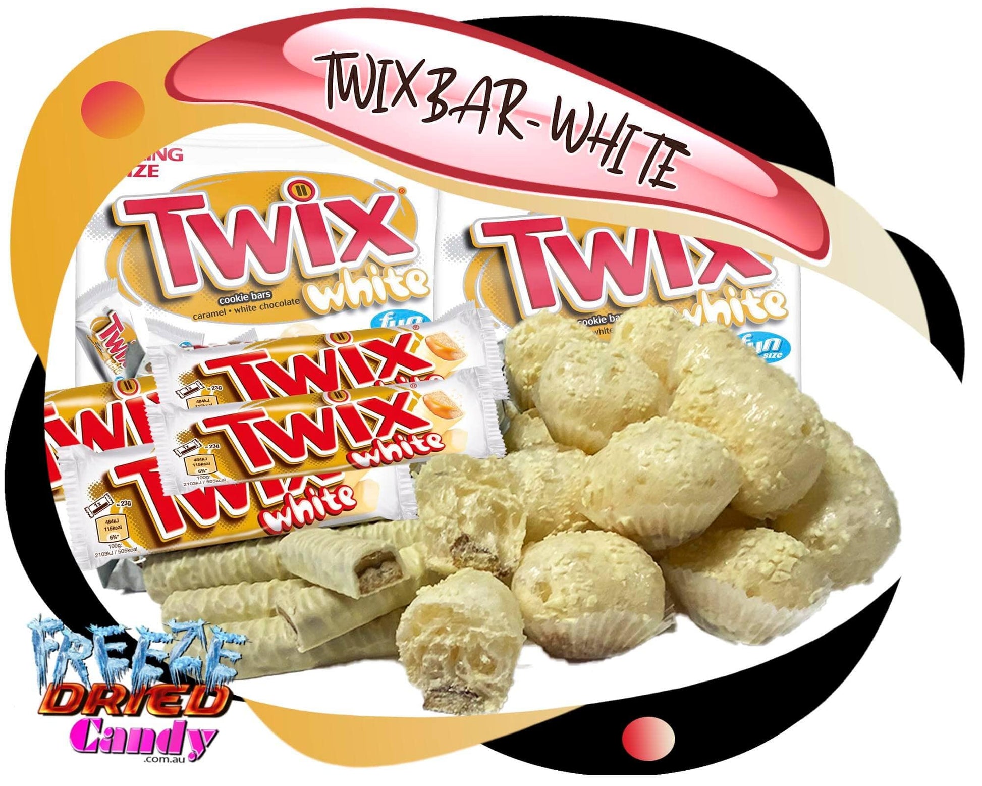 Freeze Dried Twix Bars- White - Freeze Dried Candy Lollies Sweets & Treats