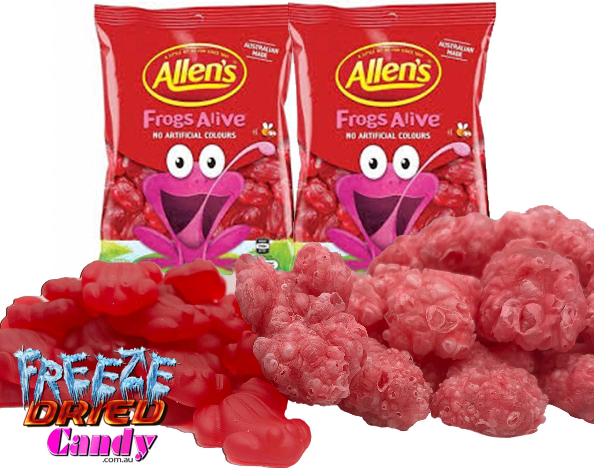 Freeze Dried Red Frogs Freeze Dried Candy Lollies & Sweets
