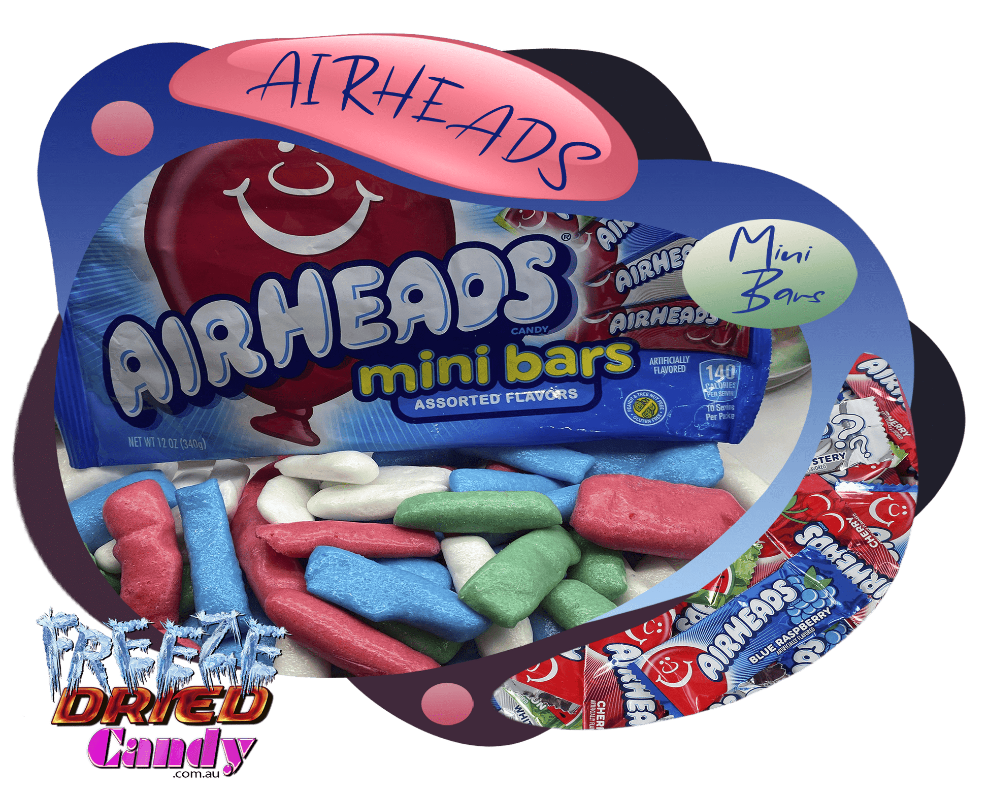 Freeze Dried Air Heads - Freeze Dried Candy Lollies Sweets Ice Cream Treats - Australia