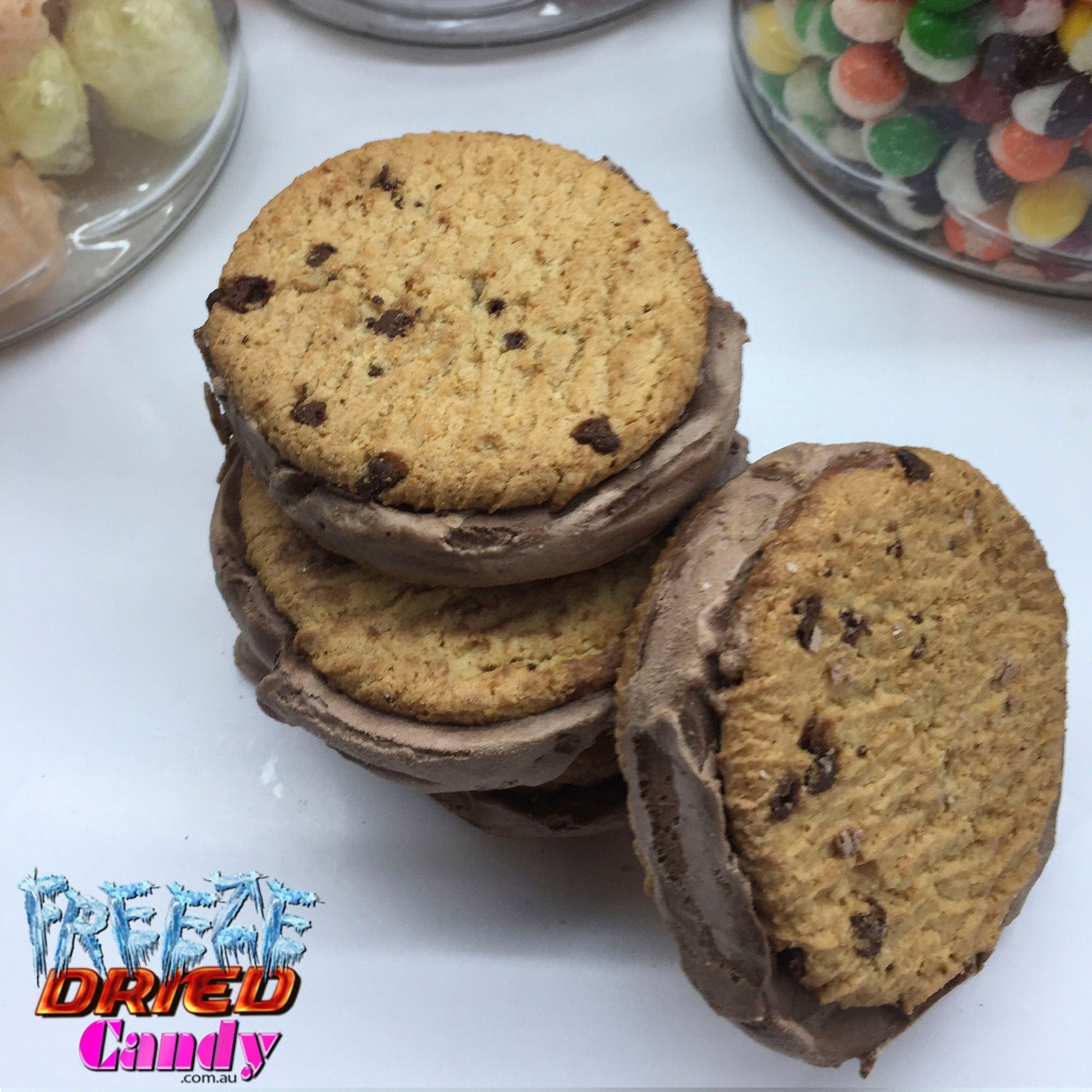 Freeze Dried Ice Cream Sandwich - Double Choc Fudge- Freeze Dried Candy Lollies