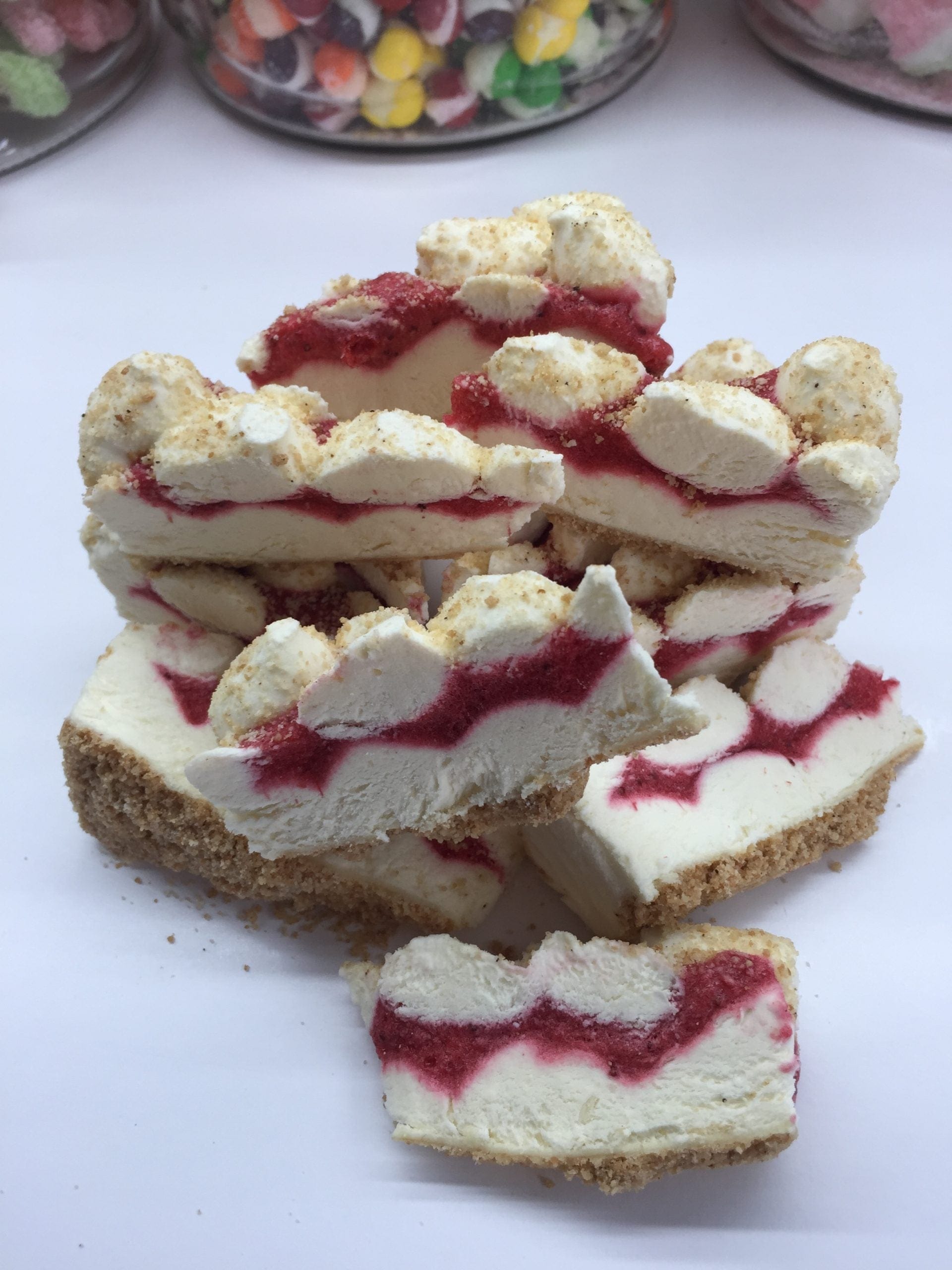 Freeze Dried Cheesecake - Strawberry & Cream - Freeze Dried Candy Lollies Sweets Deserts