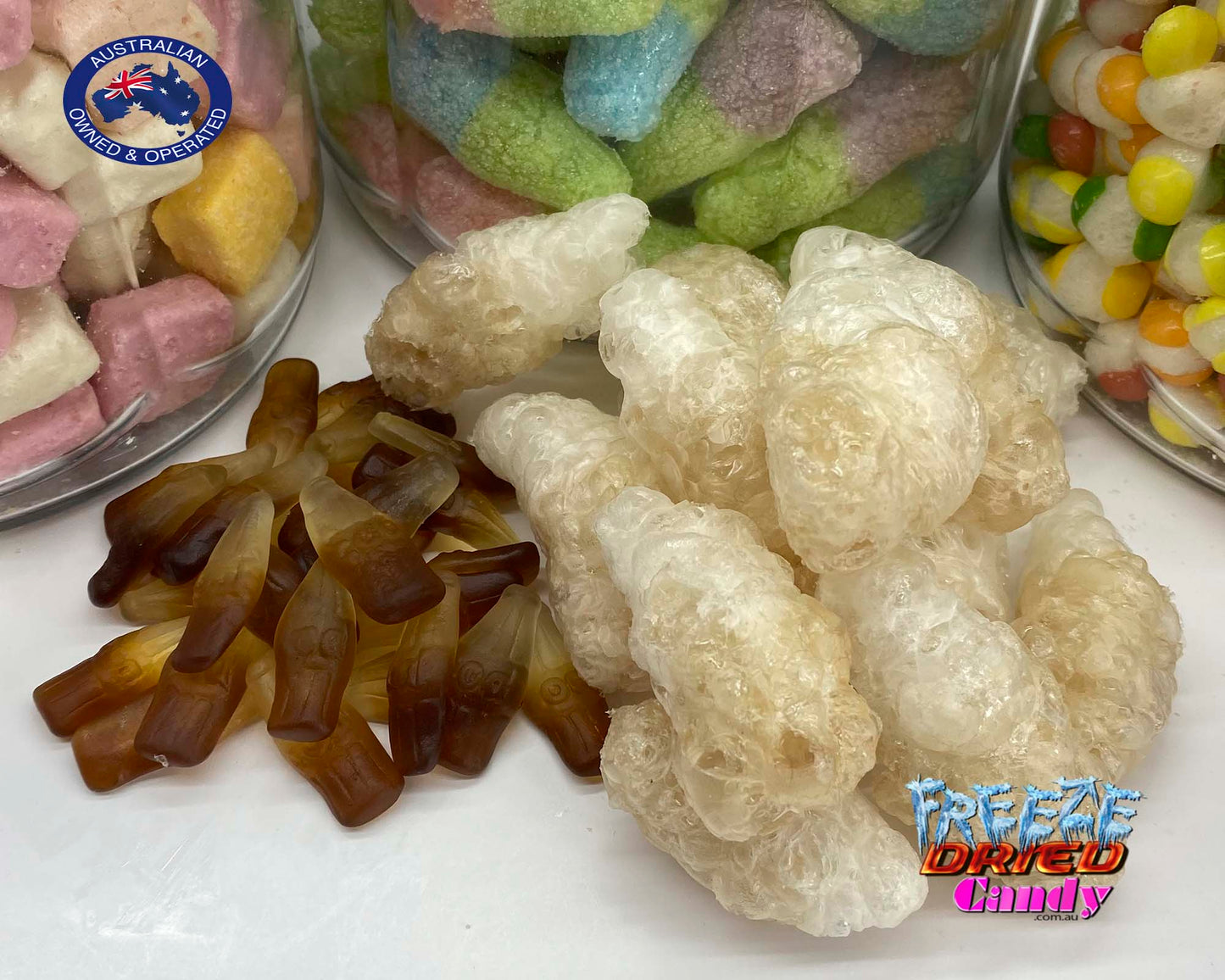 Freeze Dried Cola Coke Bottles - Freeze Dried Candy Lollies