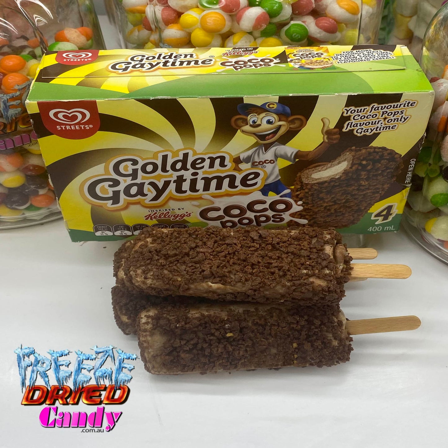 Freeze Dried Ice Cream - Golden Gaytime - Coco Pops - Freeze Dried Candy Lollies