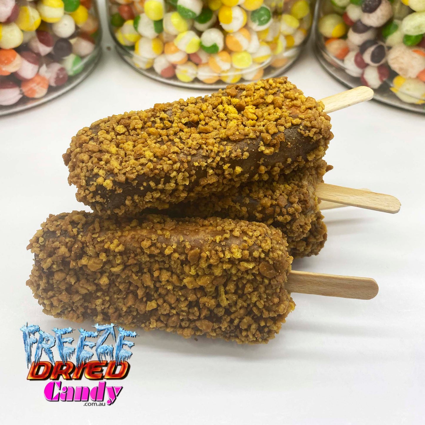 Freeze Dried Ice Cream - Golden Gaytime - Cunchy Nut- Freeze Dried Candy Lollies