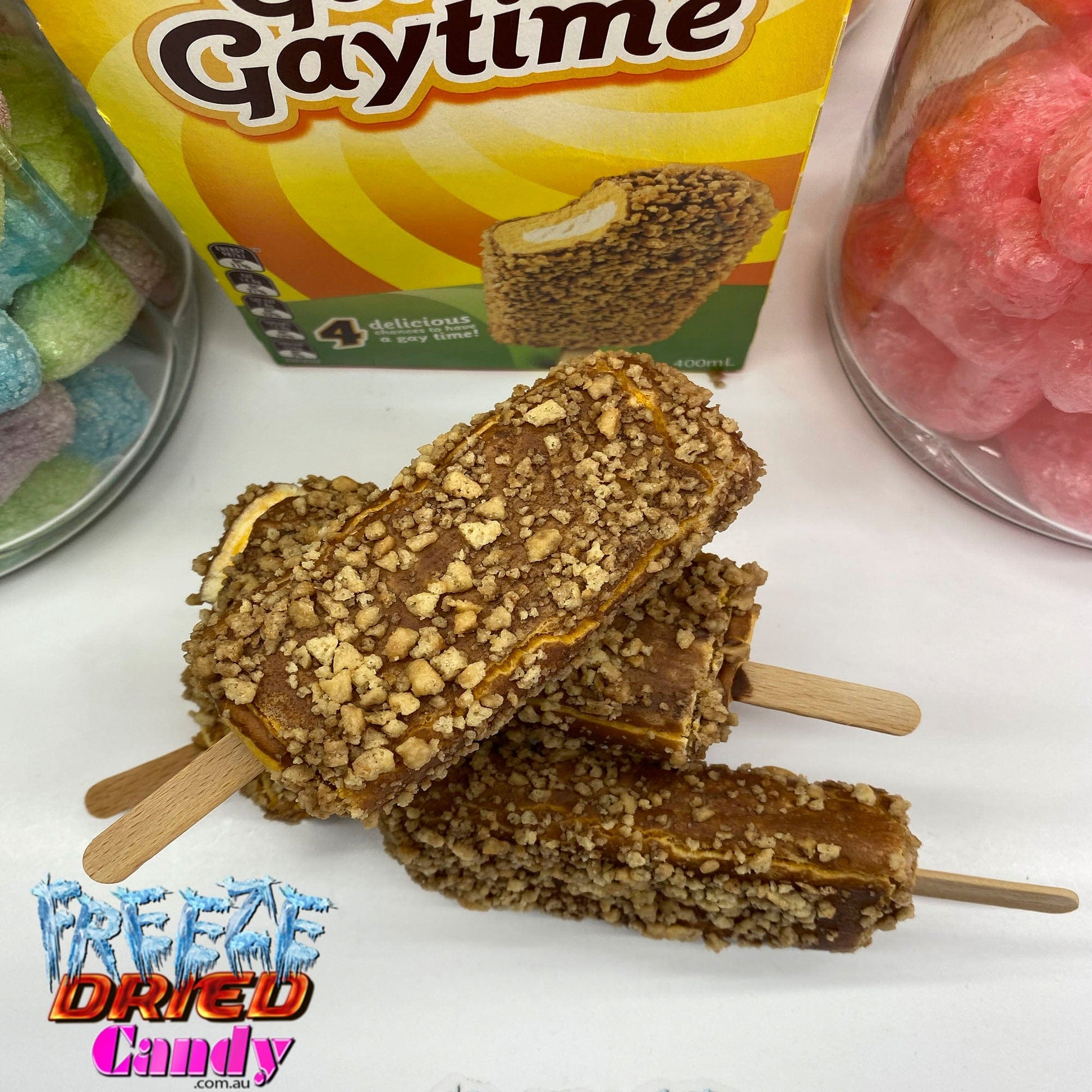 Freeze Dried Golden Gaytime - Orignal -  Freeze Dried Candy Lollies Sweets Treat and Ice Cream 