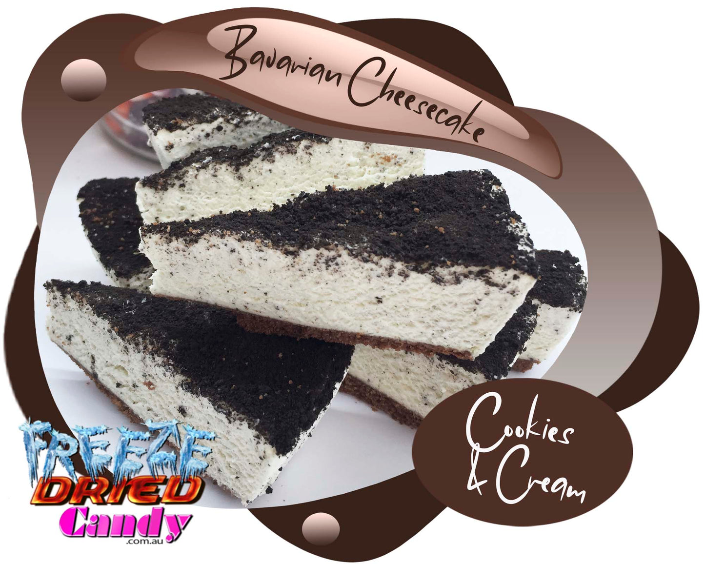 Freeze Dried Cheesecake - Cookies & Cream - Freeze Dried Candy Lollies