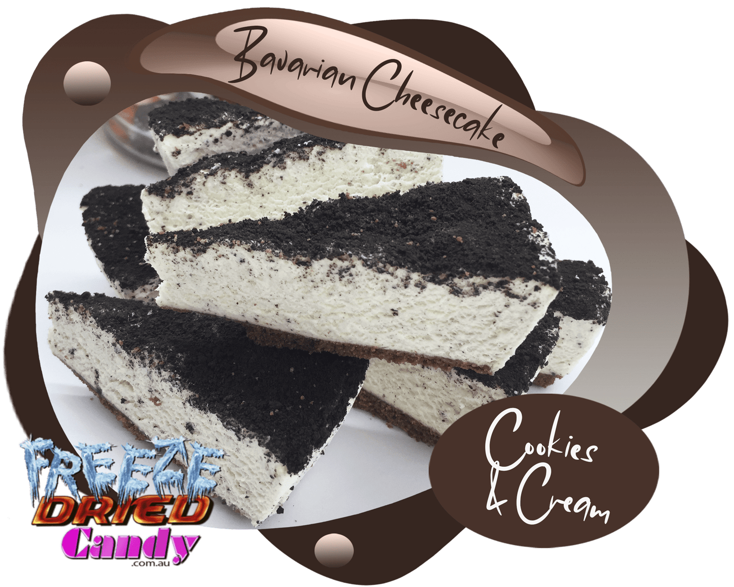 Freeze Dried Cheesecake - Cookies & Cream - Freeze Dried Candy Lollies