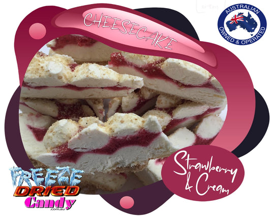 Freeze Dried Cheesecake - Strawberry & Cream - Freeze Dried Candy