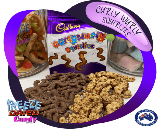 Freeze Dried Curly Wurrly Squrlies- Freeze Dried Candy Lollies