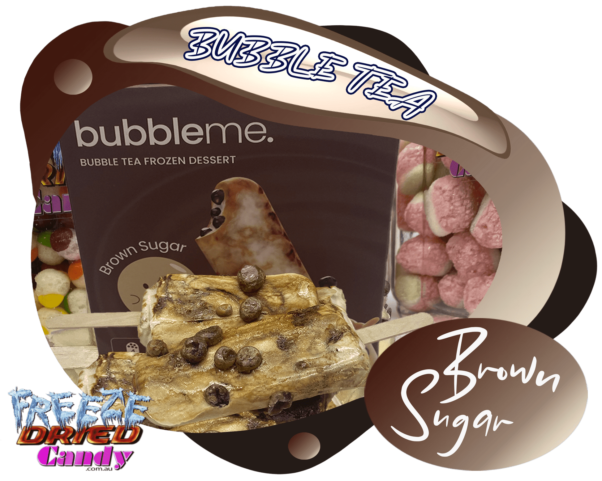 Freeze Dried Ice Cream - Bubble Tea - BubbleMe - Brown Sugar Bliss!