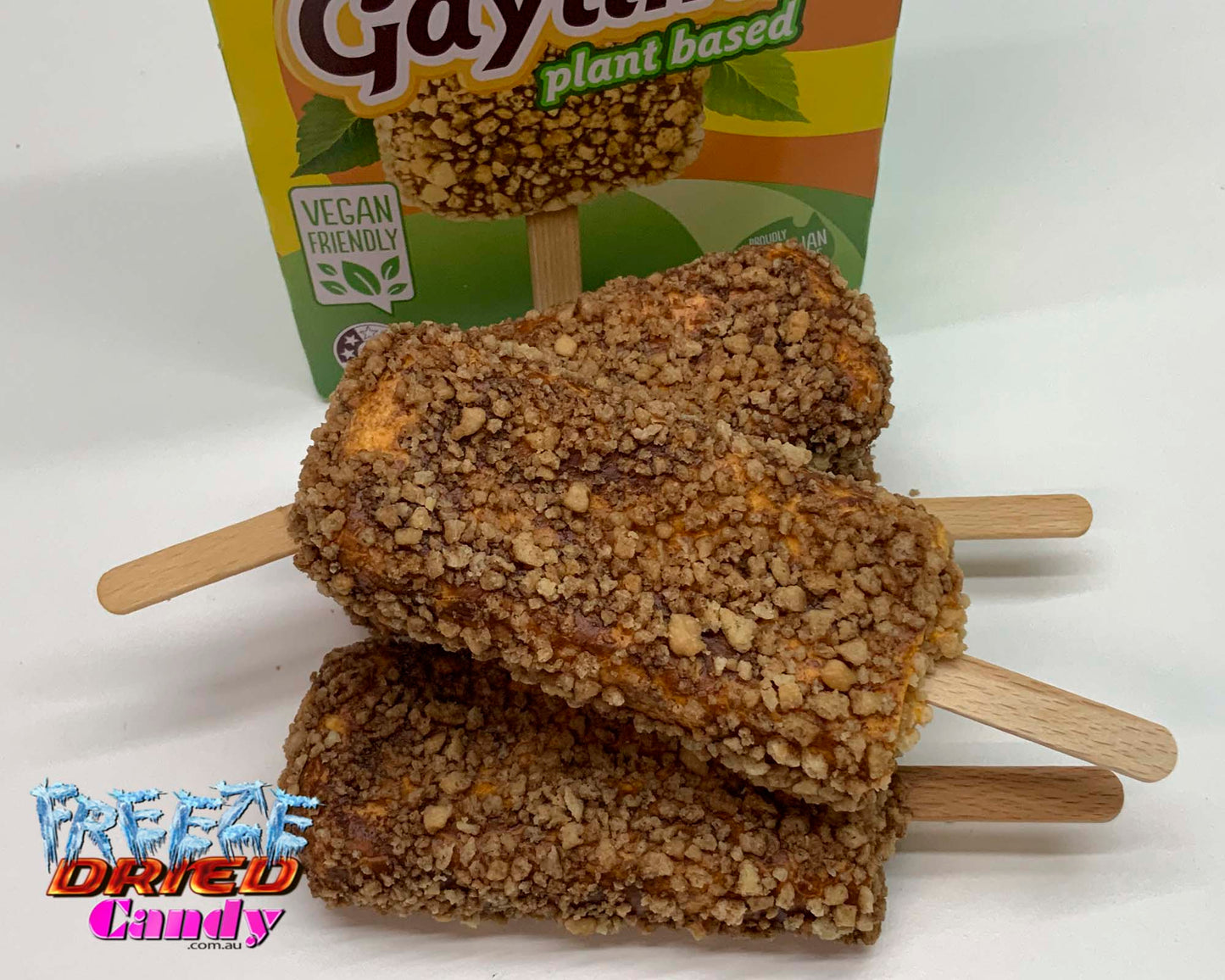 Freeze Dried Ice Cream - Golden Gaytime - Plant Based -  Freeze Dried Candy Lollies | Australia