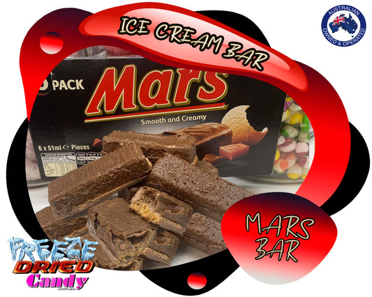 Freeze Dried Ice Cream MARS® Bar - Freeze Dried Candy Lollies One bite and you'll experience the legendary taste of MARS® in these smooth and creamy Freeze Dried Ice Cream MARS® Bar. Turn a little break into pure pleasure.  After being freeze dried the ice cream is crunchy, the flavor is intensified and has 0% moisture content
