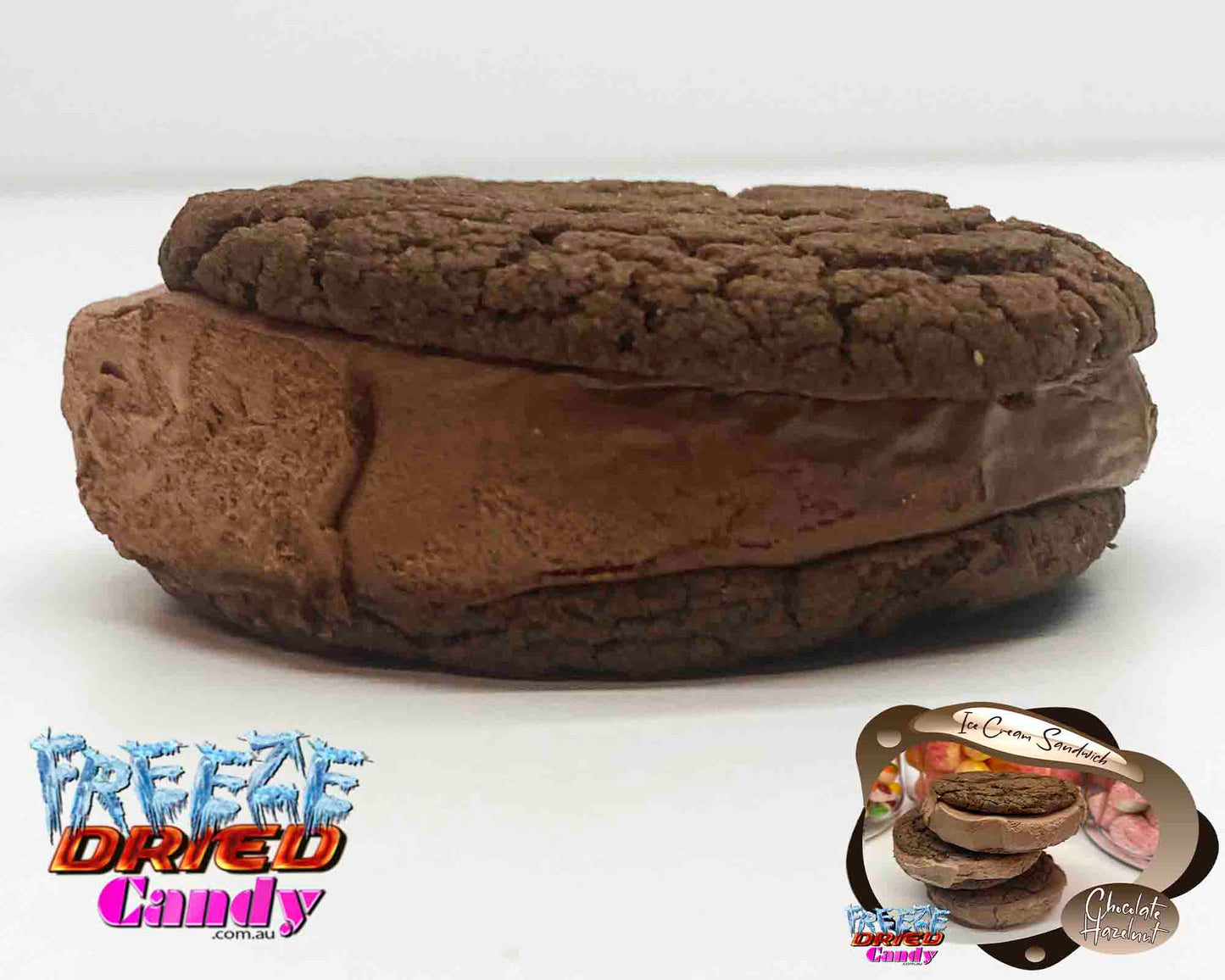 Freeze Dried Ice Cream Sandwich - Chocolate Hazelnut- Freeze Dried Candy Lollies
