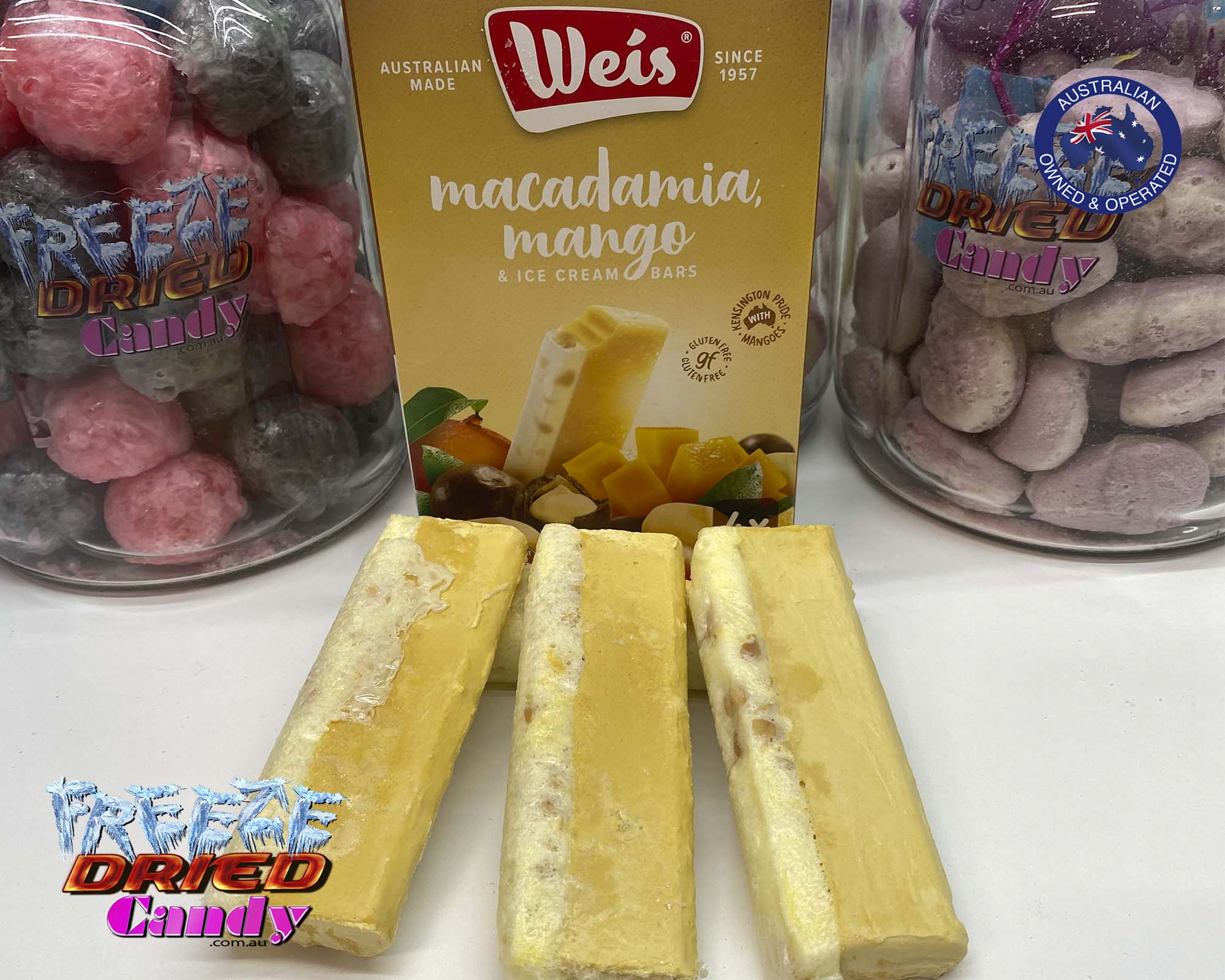 Freeze Dried Candy WEIS Bar Macadamia & Mango Ice Cream