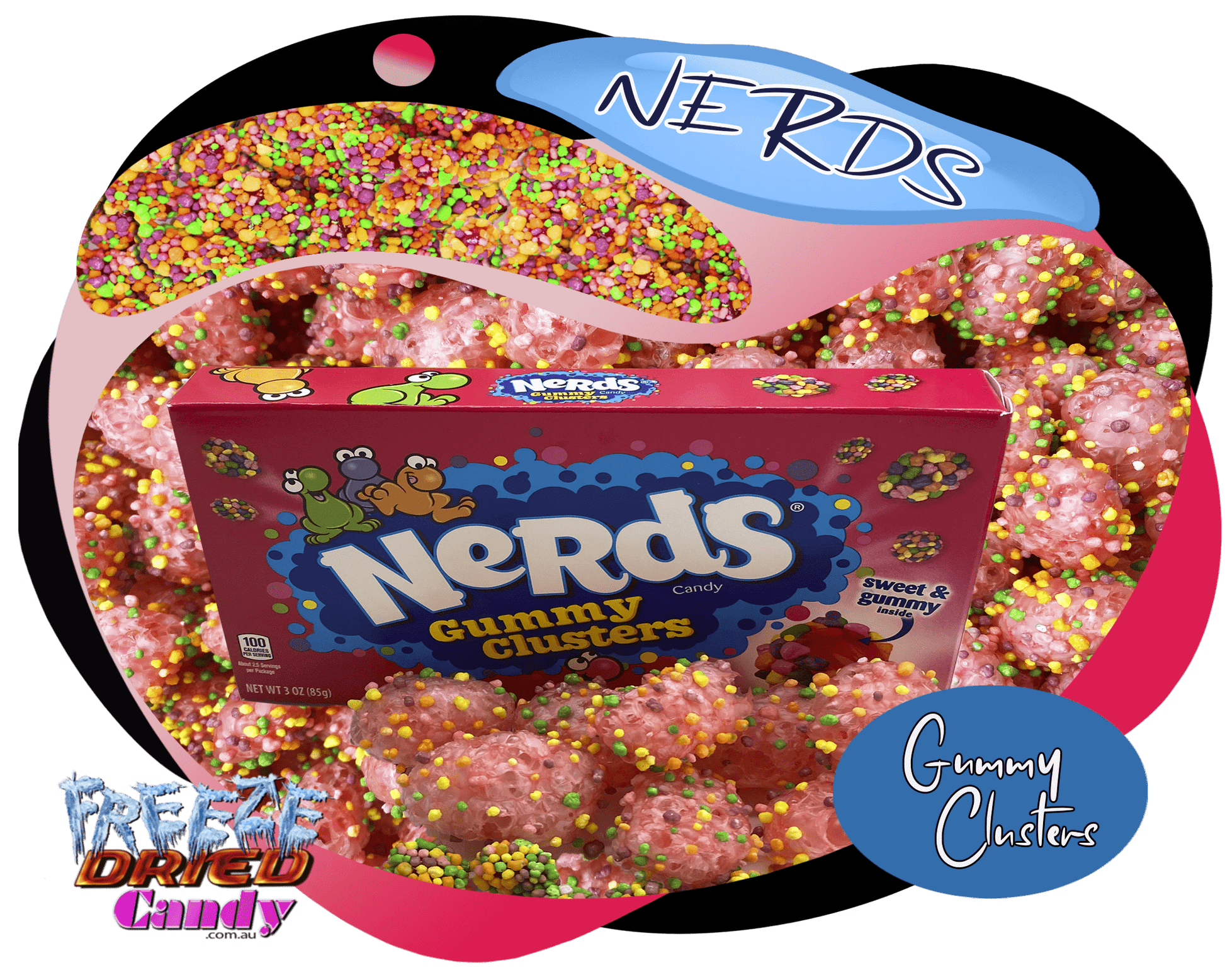 Freeze Dried Nerds Clusters- Freeze Dried Candy Lollies Sweets Treats & Ice Creams