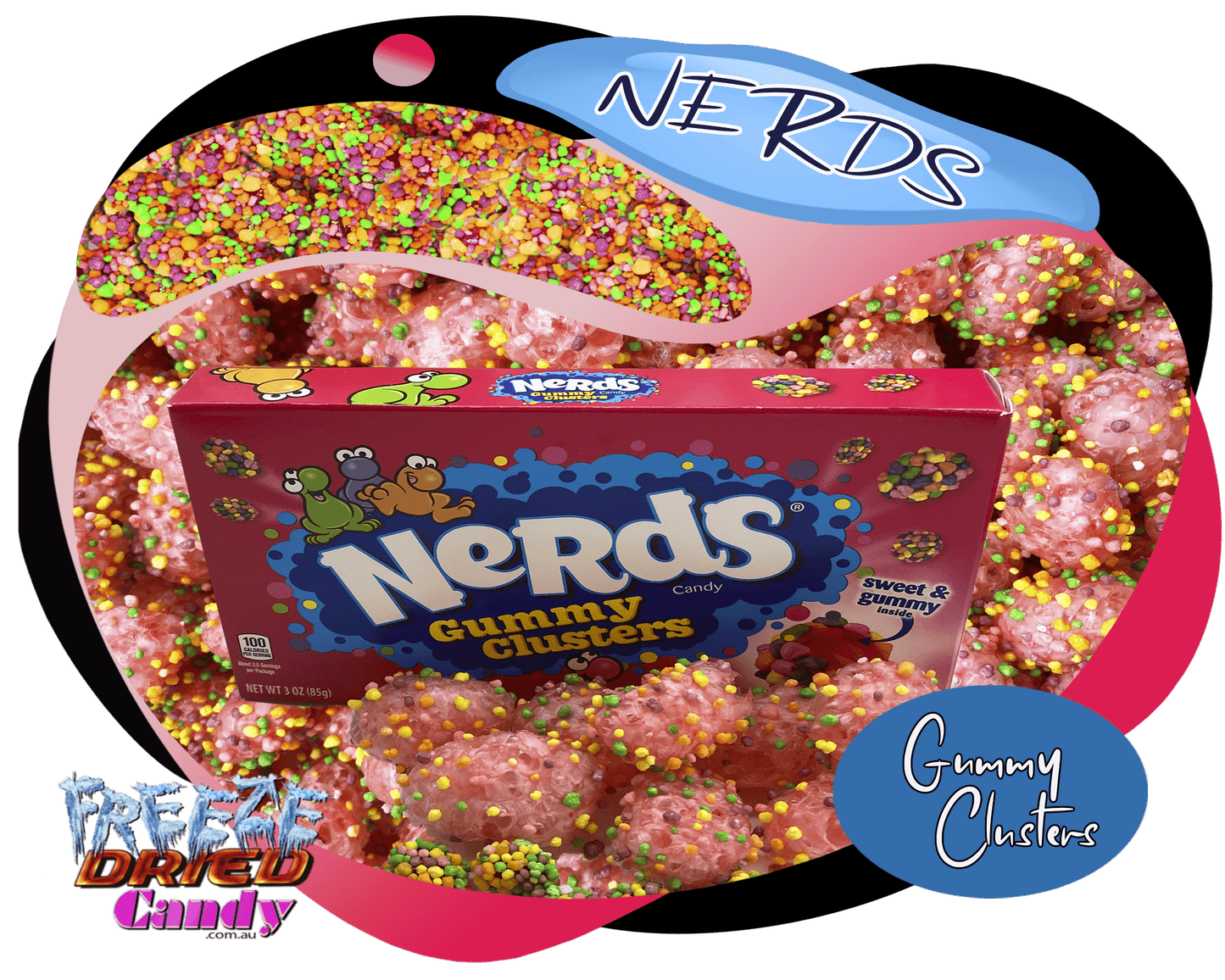 Freeze Dried Nerds Clusters- Freeze Dried Candy Lollies Sweets Treats & Ice Creams