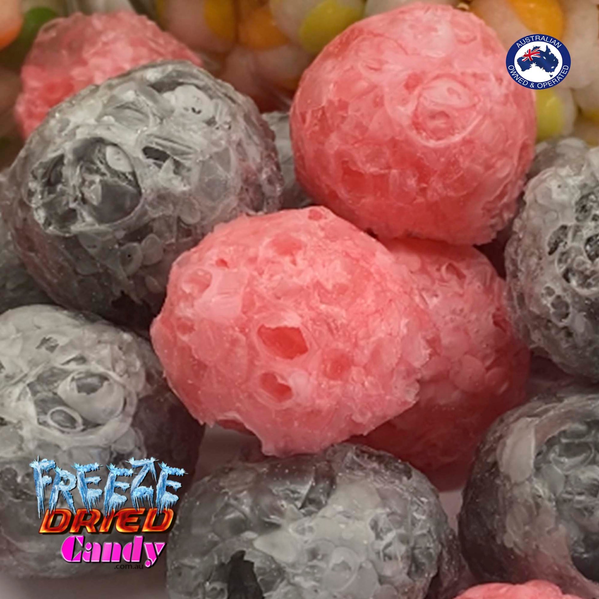 Freeze Dried Raspberries Blackberries Freeze Dried Candy Lollies Sweets Treats Ice Cream