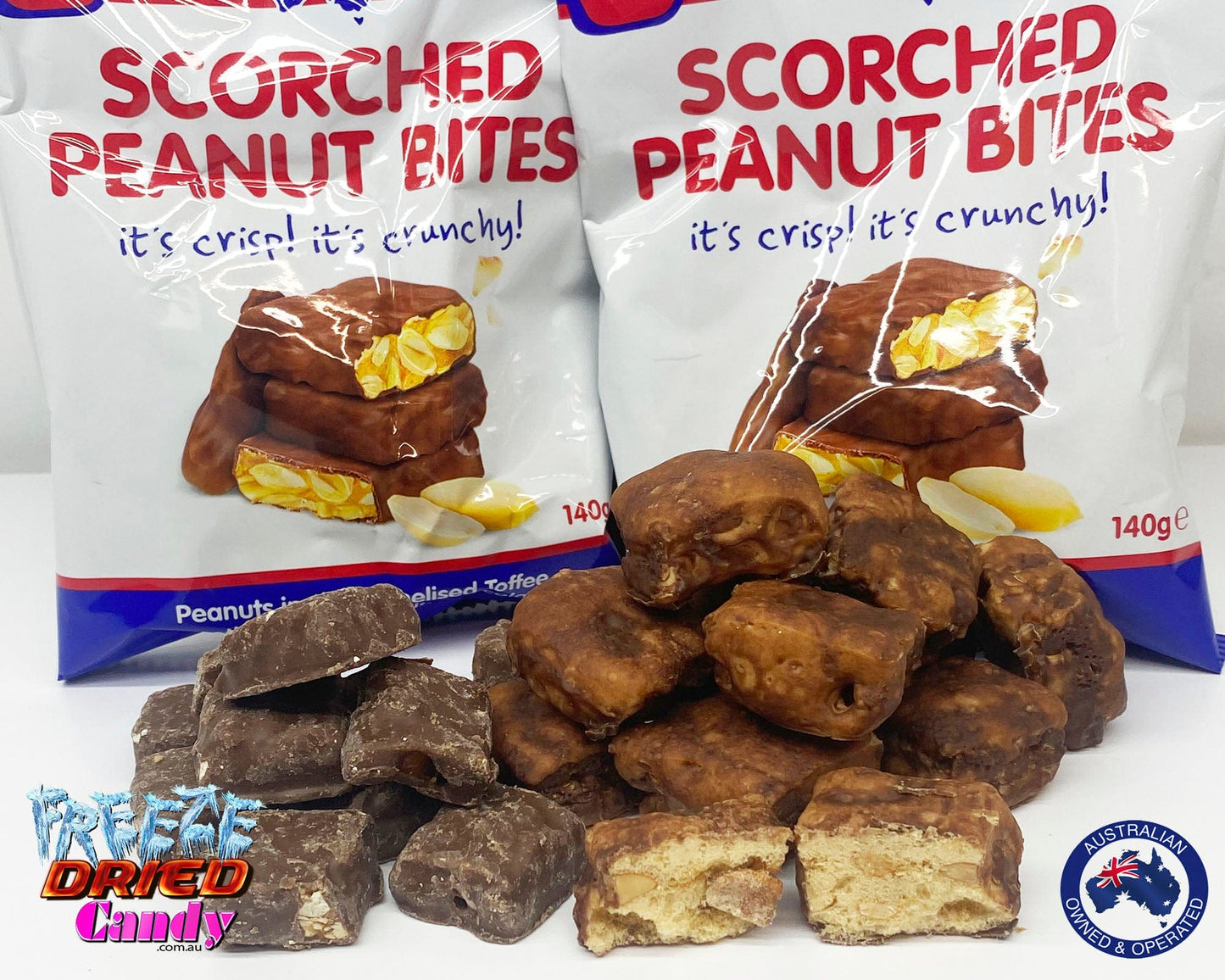 Freeze Dried Scorched Peanut Bites Freeze Dried Candy Lollies Sweets Ice Cream Treats