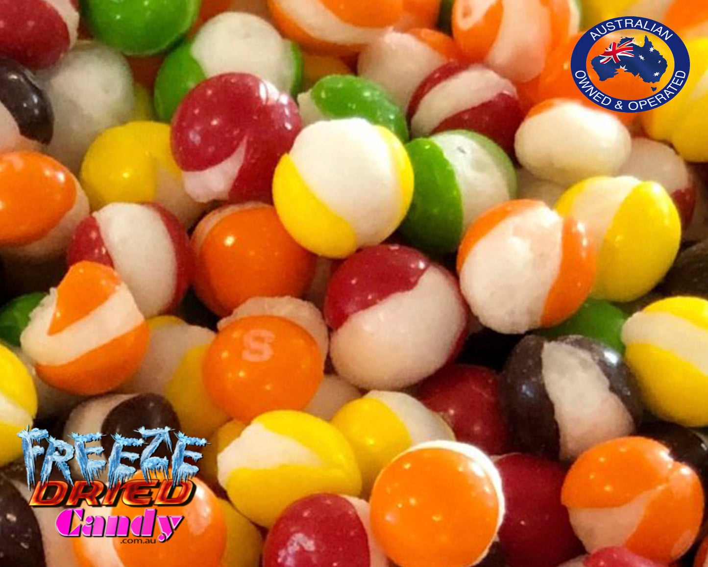 Freeze Dried Skittles - Original - Freeze Dried Candy Why chew when you can crunch. These Freeze-Dried Skittles are highly addicting. The flavor really pops.  Now you can Crunch the Rainbow!