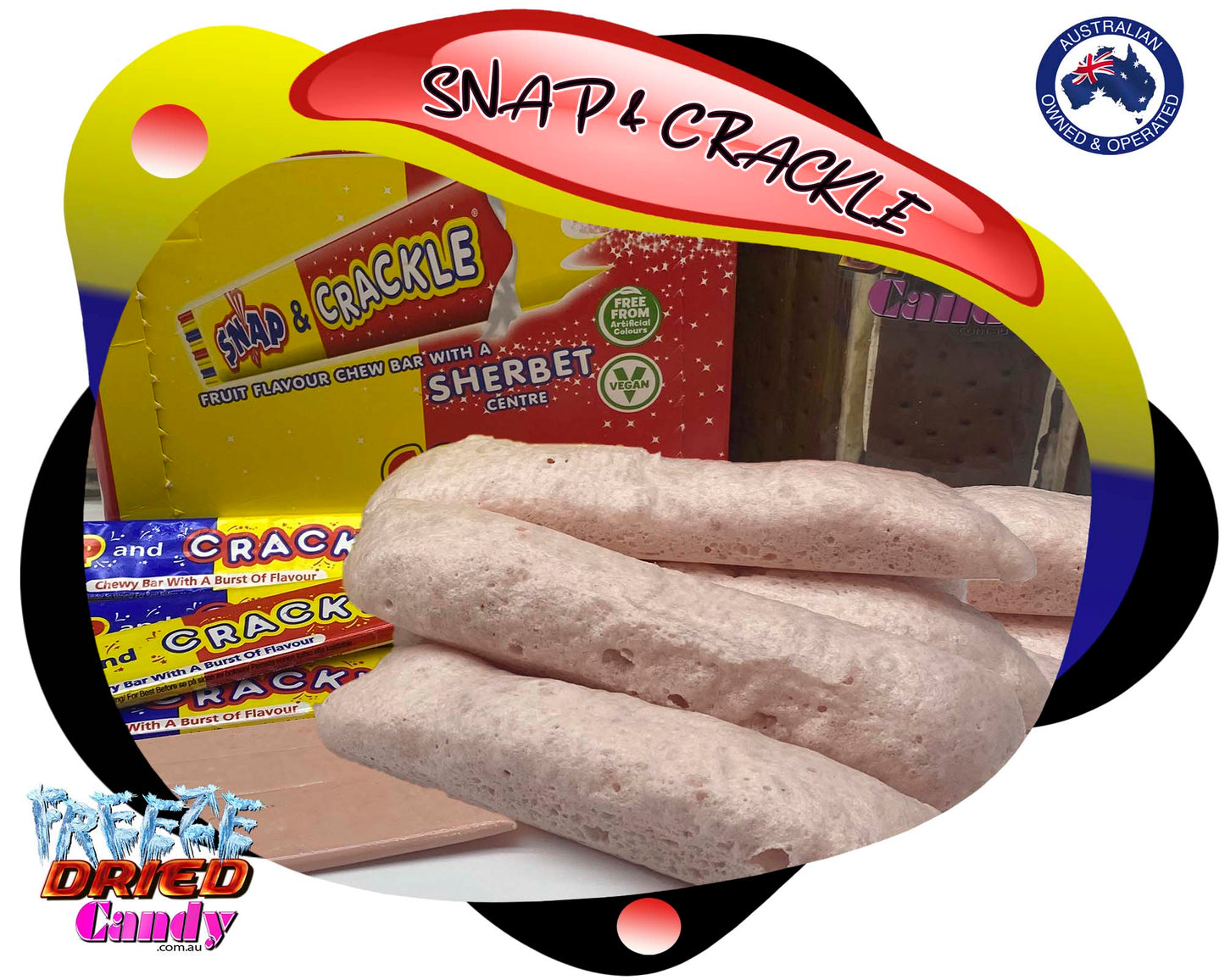 Freeze Dried Snap & Crackle Chew Bars - Freeze Dried Candy  Lollies, Sweets, Ice Cream & Treats