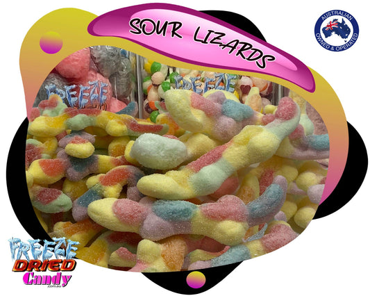 Freeze Dried Sour Lizards | Freeze Dried Candy Lollies Sweets Ice Cream Treats