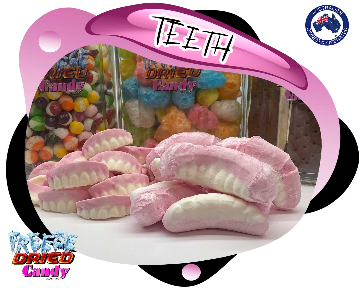 Freeze Dried Teeth (Laughs) - Freeze Dried Candy  Lollies, Sweets, Ice Cream & Treats