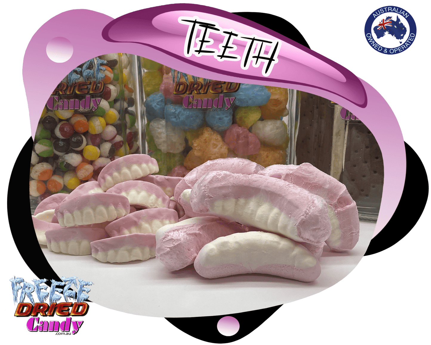 Freeze Dried Teeth (Laughs) - Freeze Dried Candy  Lollies, Sweets, Ice Cream & Treats