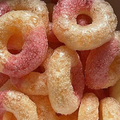 Freeze Dried Peach Rings- Freeze Dried Candy Lollies